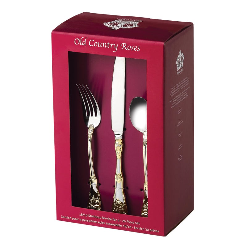 Royal Albert Old Country Roses 20-Piece Flatware Set - Image 3